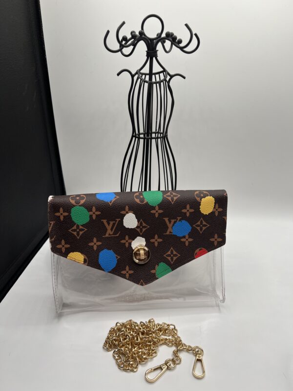 Pearl Ivy's HB Brown Dotted Stadium Clutch Crossbody