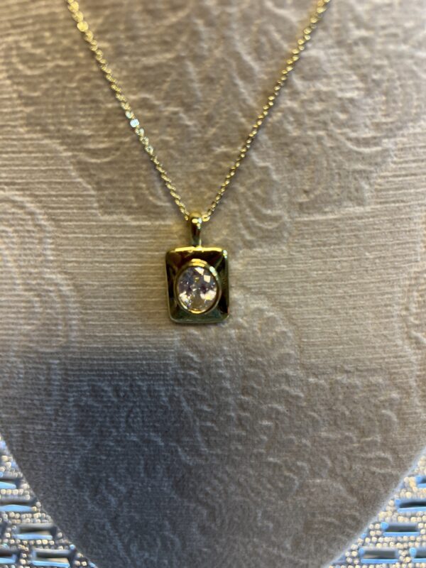 Pearl Ivy's 18K Gold Filled Necklace Square CZ - 18in