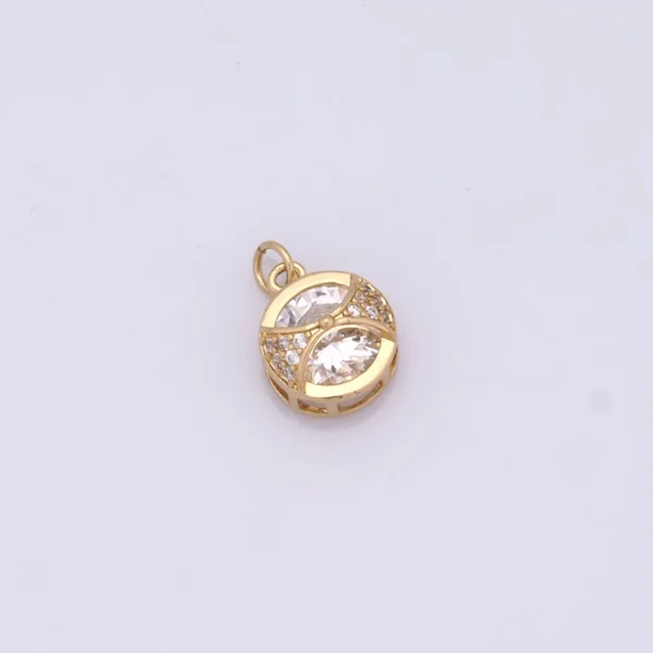 Pearl Ivy's 18K Gold Filled Round Pave CZ